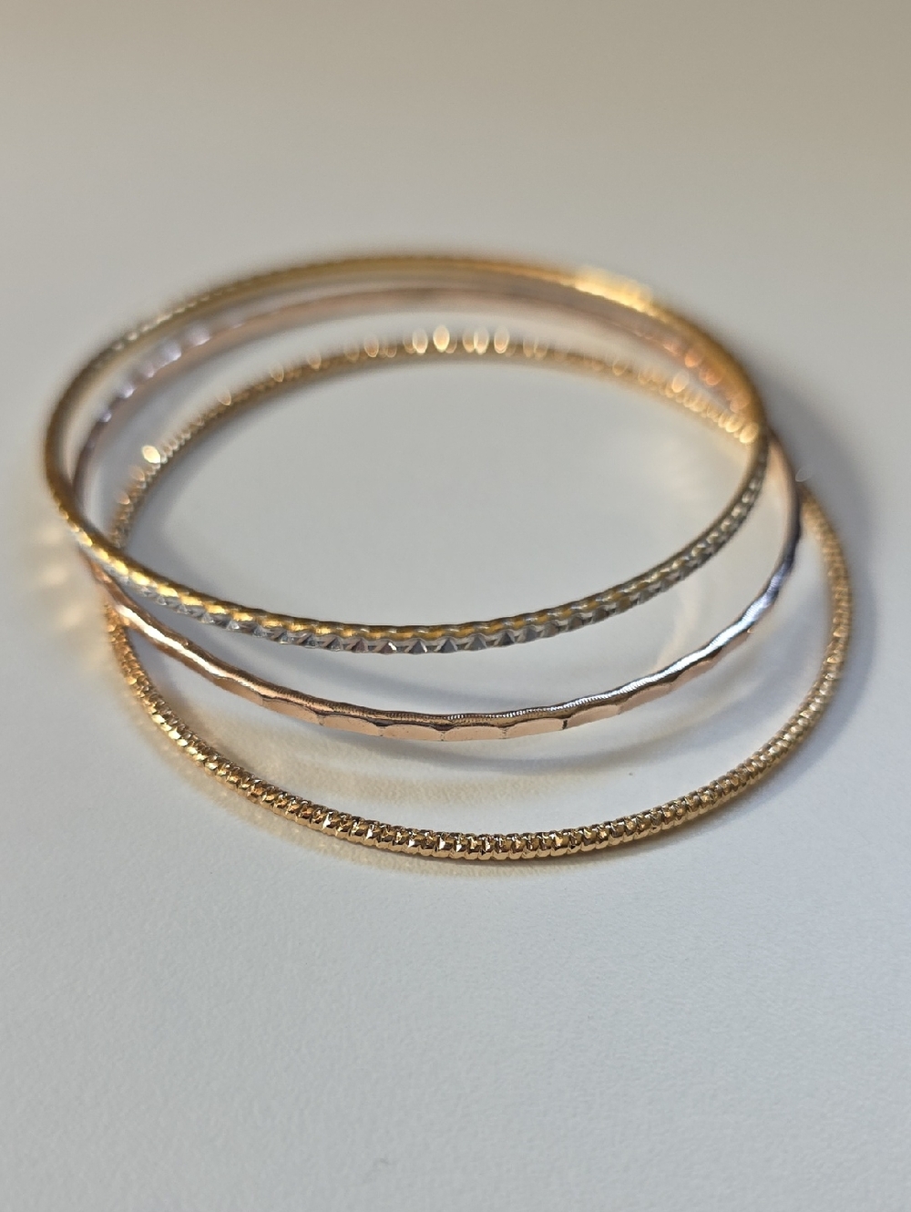 Gold Tone Multi-Stack Bangle Bracelet Set - Picture 6 of 6